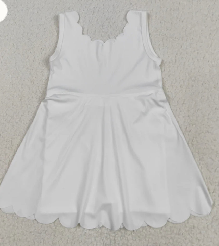 Children’s Scallop Trim Yoga Dress