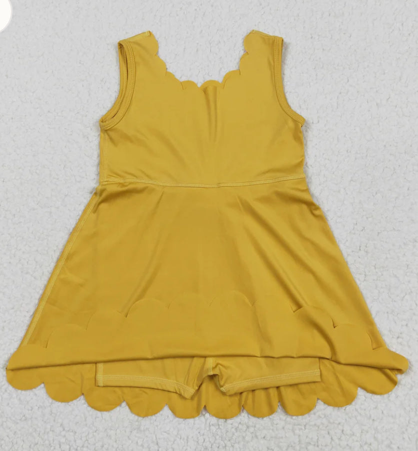 Children’s Scallop Trim Yoga Dress