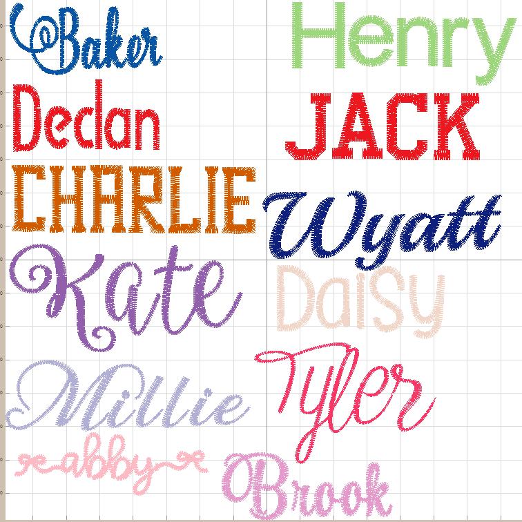 Embroidered Name T-Shirts
