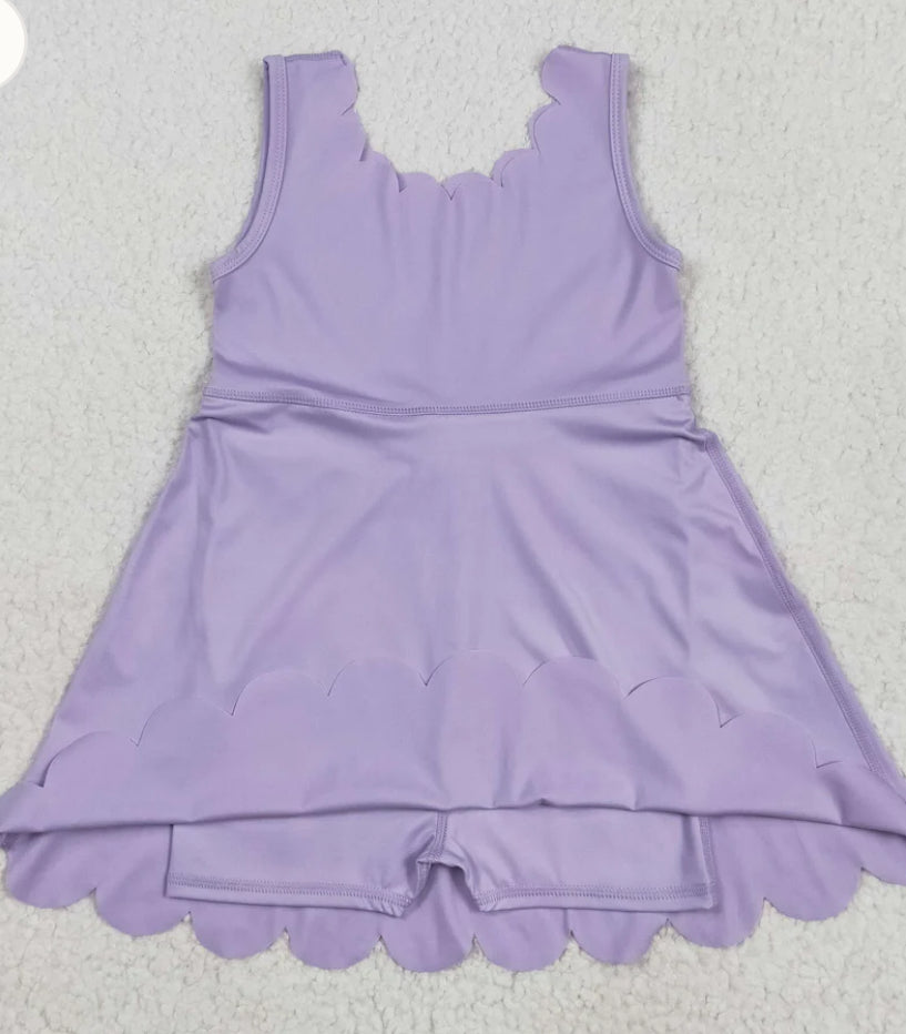 Children’s Scallop Trim Yoga Dress