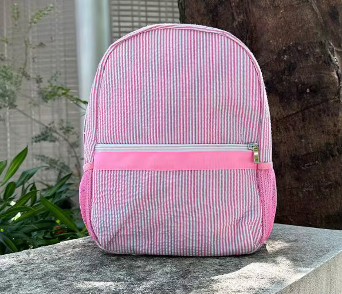 Seersucker Toddler Backpack