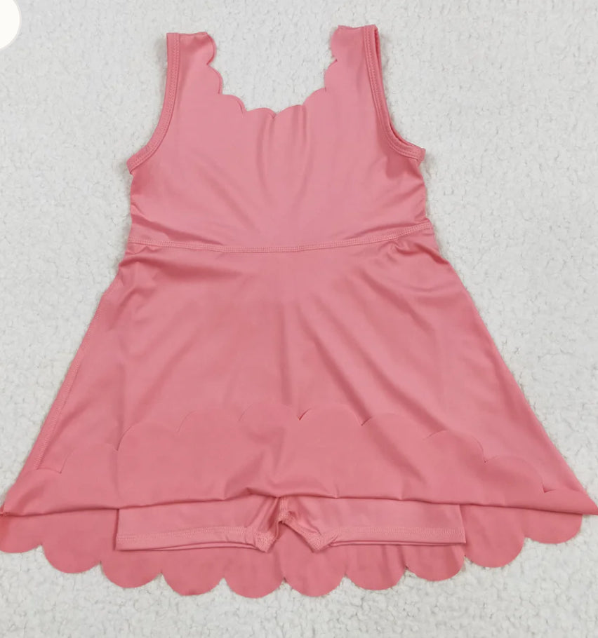 Children’s Scallop Trim Yoga Dress