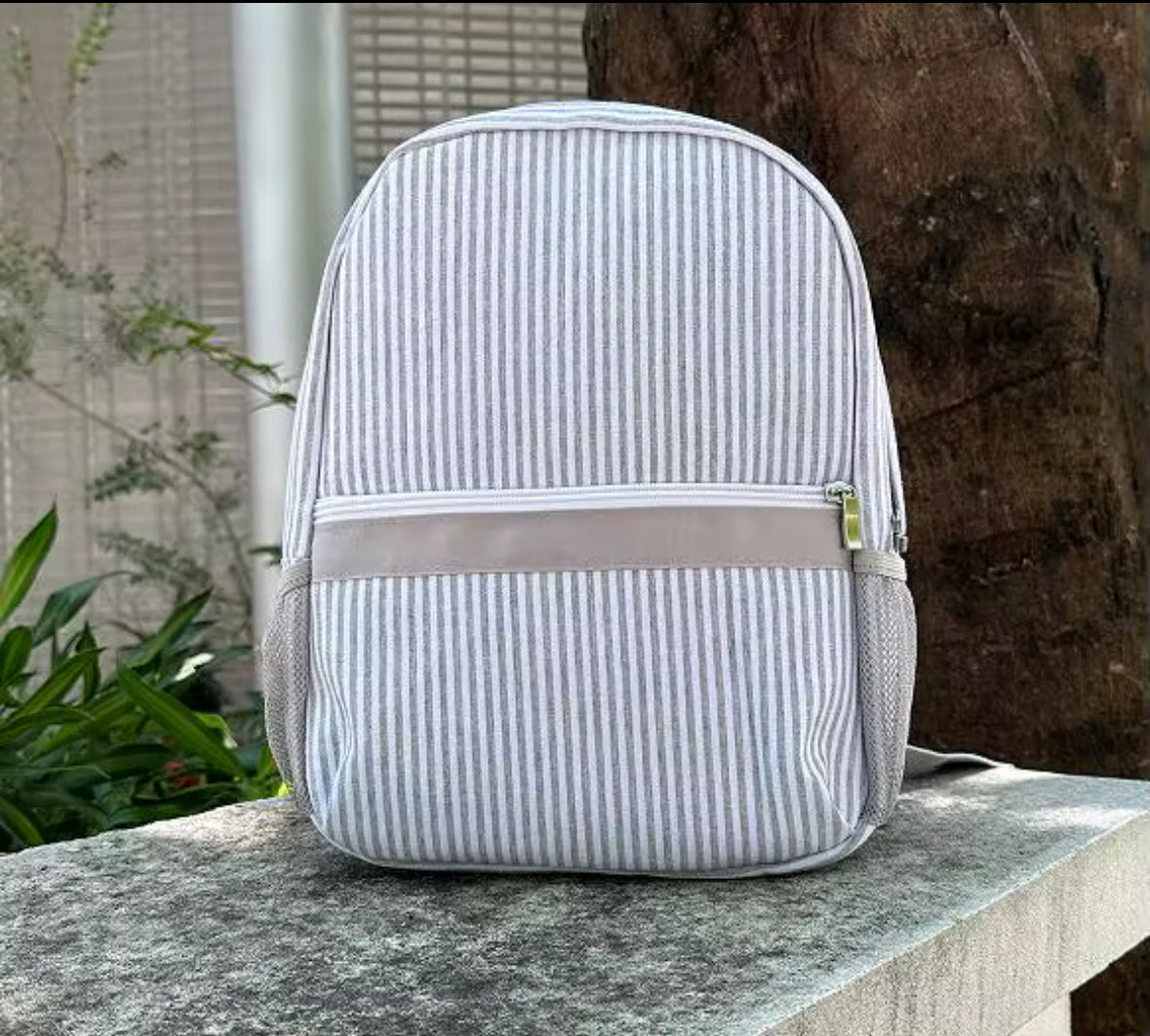Seersucker Toddler Backpack