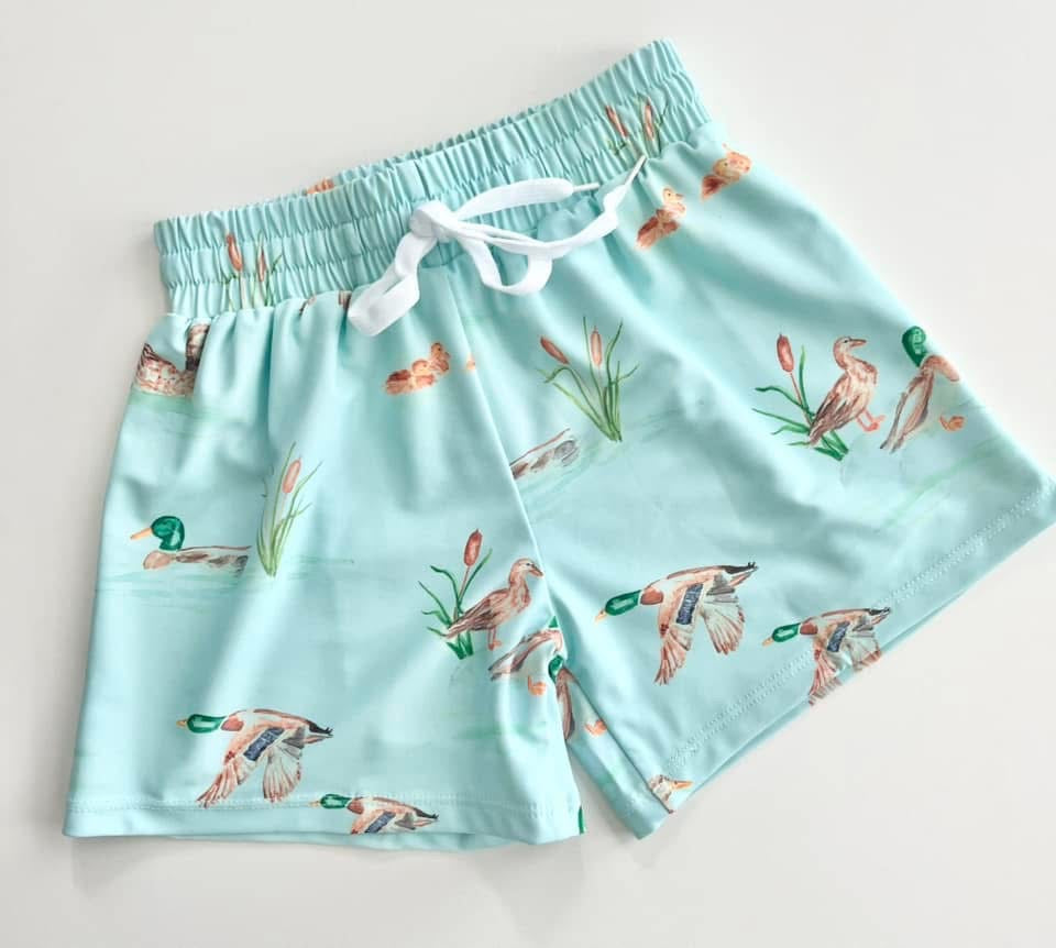 Boy’s Printed Swim Trunks