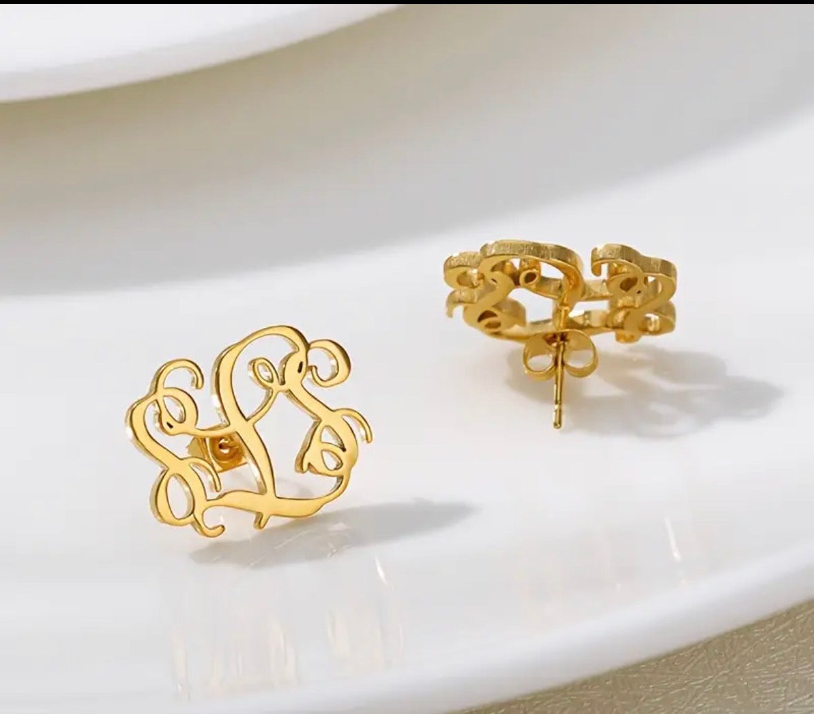 Custom Monogram Earrings