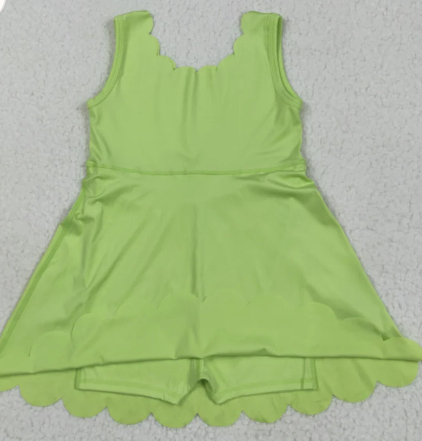 Children’s Scallop Trim Yoga Dress