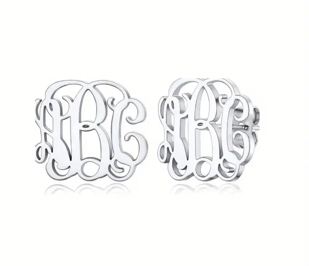 Custom Monogram Earrings