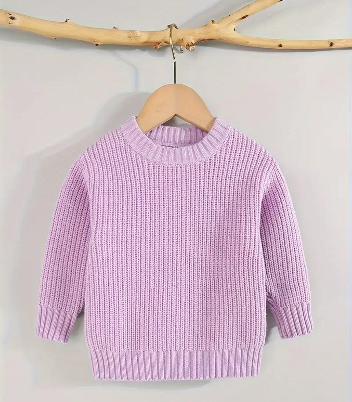 Hand Knit Embroidered Name Sweater