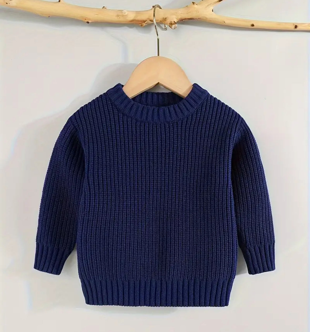 Hand Knit Embroidered Name Sweater