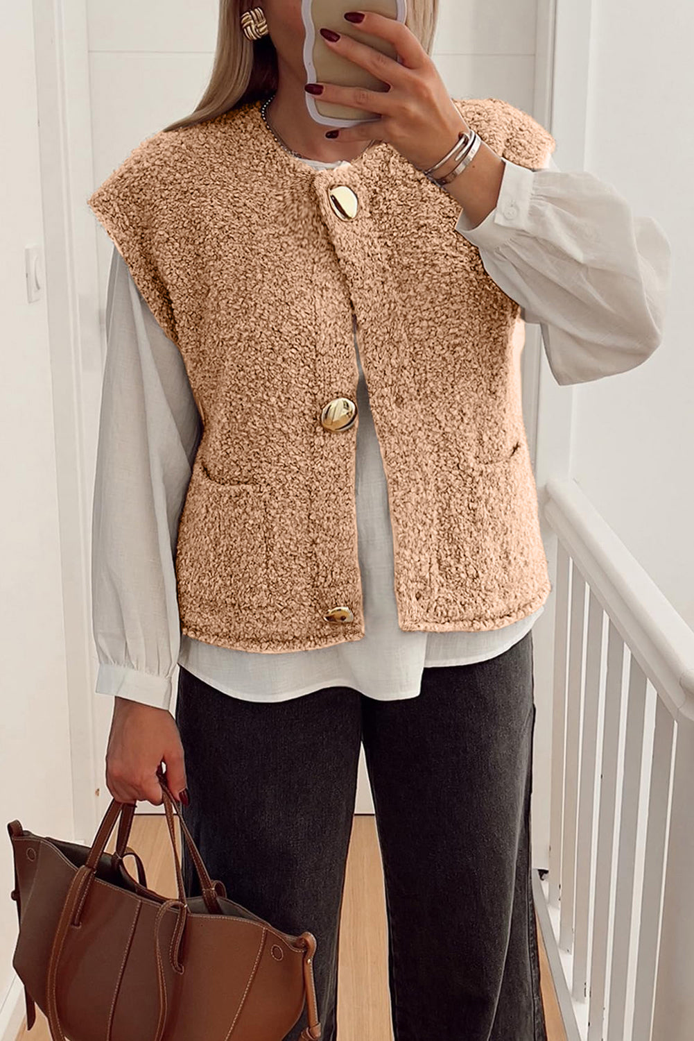 Fuzzy Pocket Vest