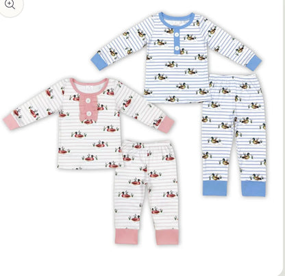 Striped Mallard Pajama Set