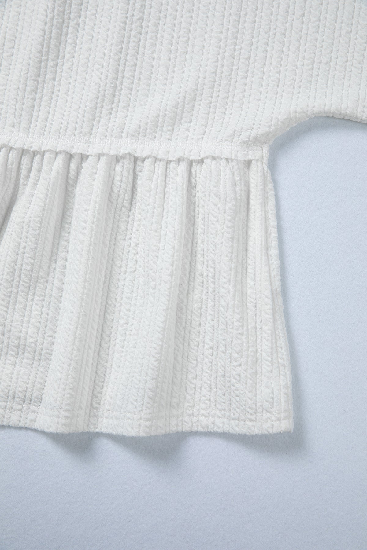 Textured Peplum Top