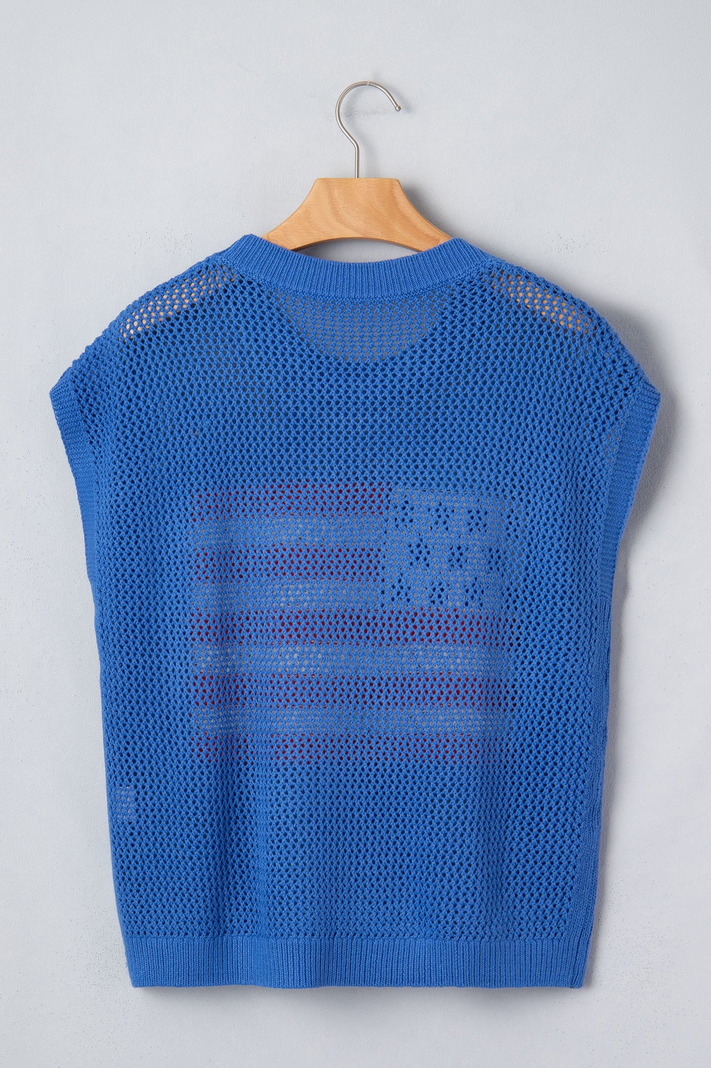 White Flag Graphic Short Sleeve Sweater Top