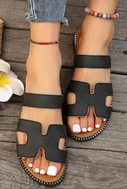 H Band Strap Sandals