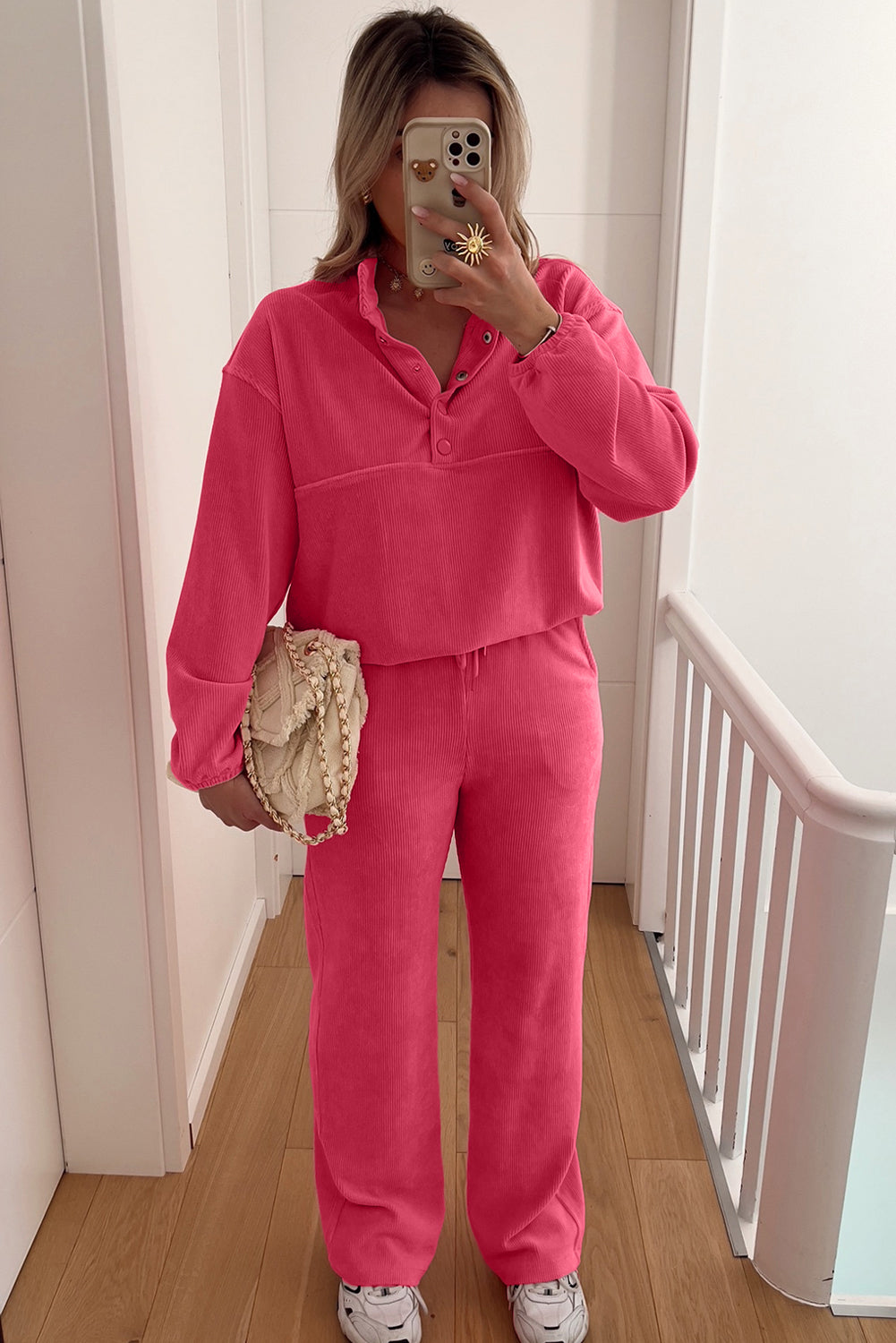Peach Blossom Corduroy Set