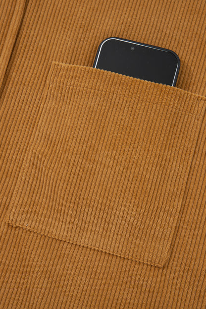 Beige Corduroy Exposed Seam Sleeveless Mini Dress