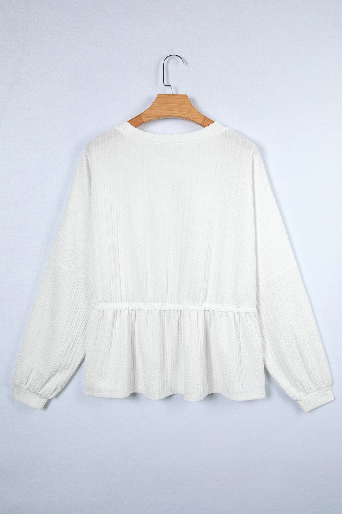 Textured Peplum Top