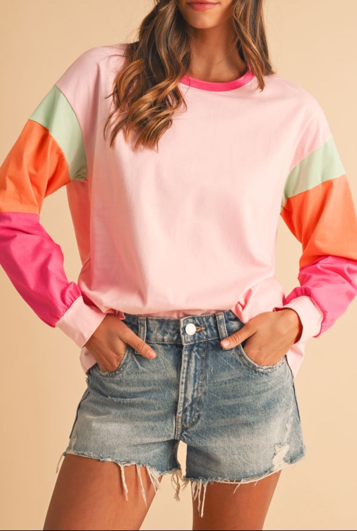 Colorblock Long Sleeve Shirt