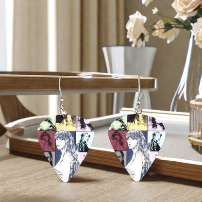 Guitar Pick Dangle Earrings