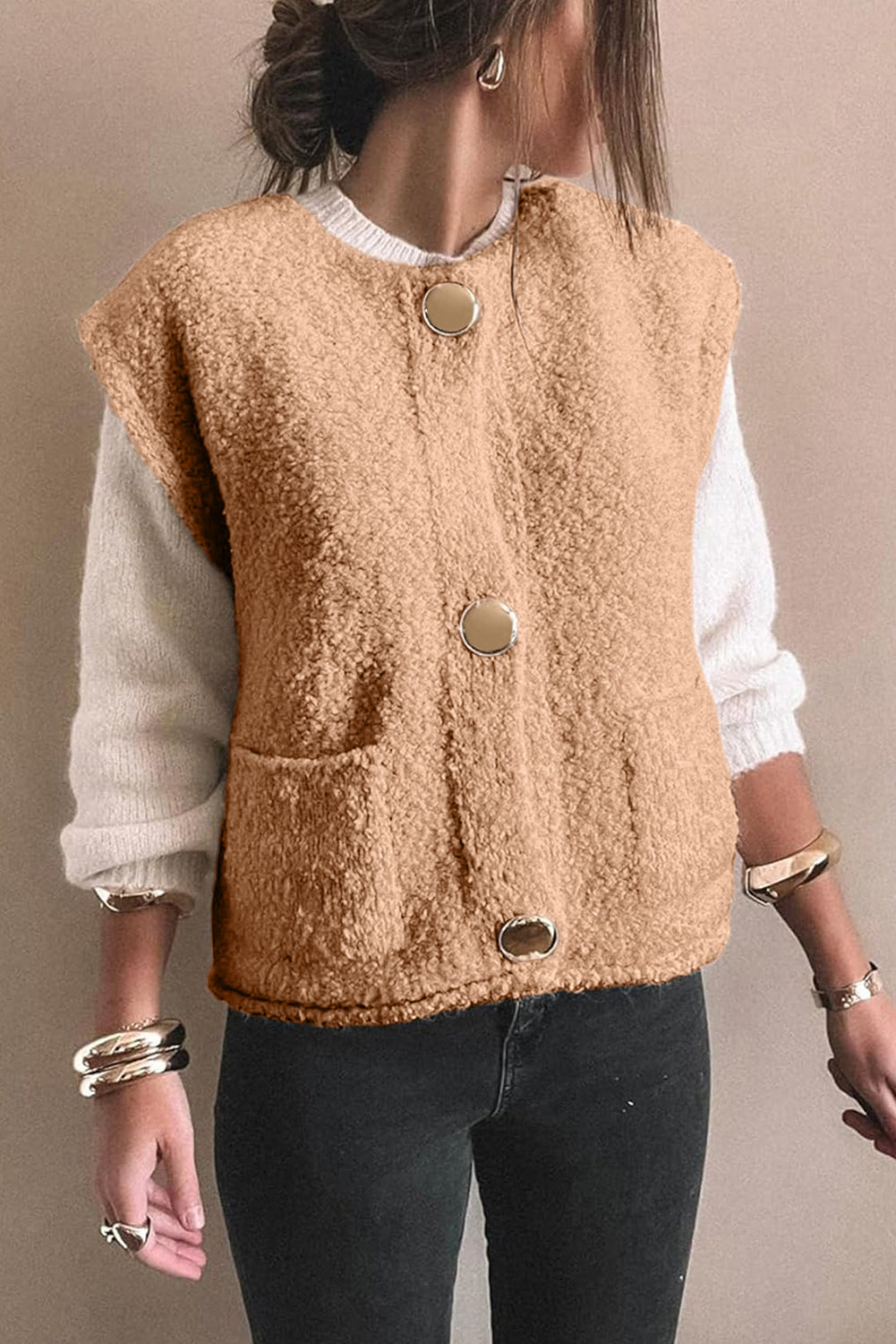 Fuzzy Pocket Vest