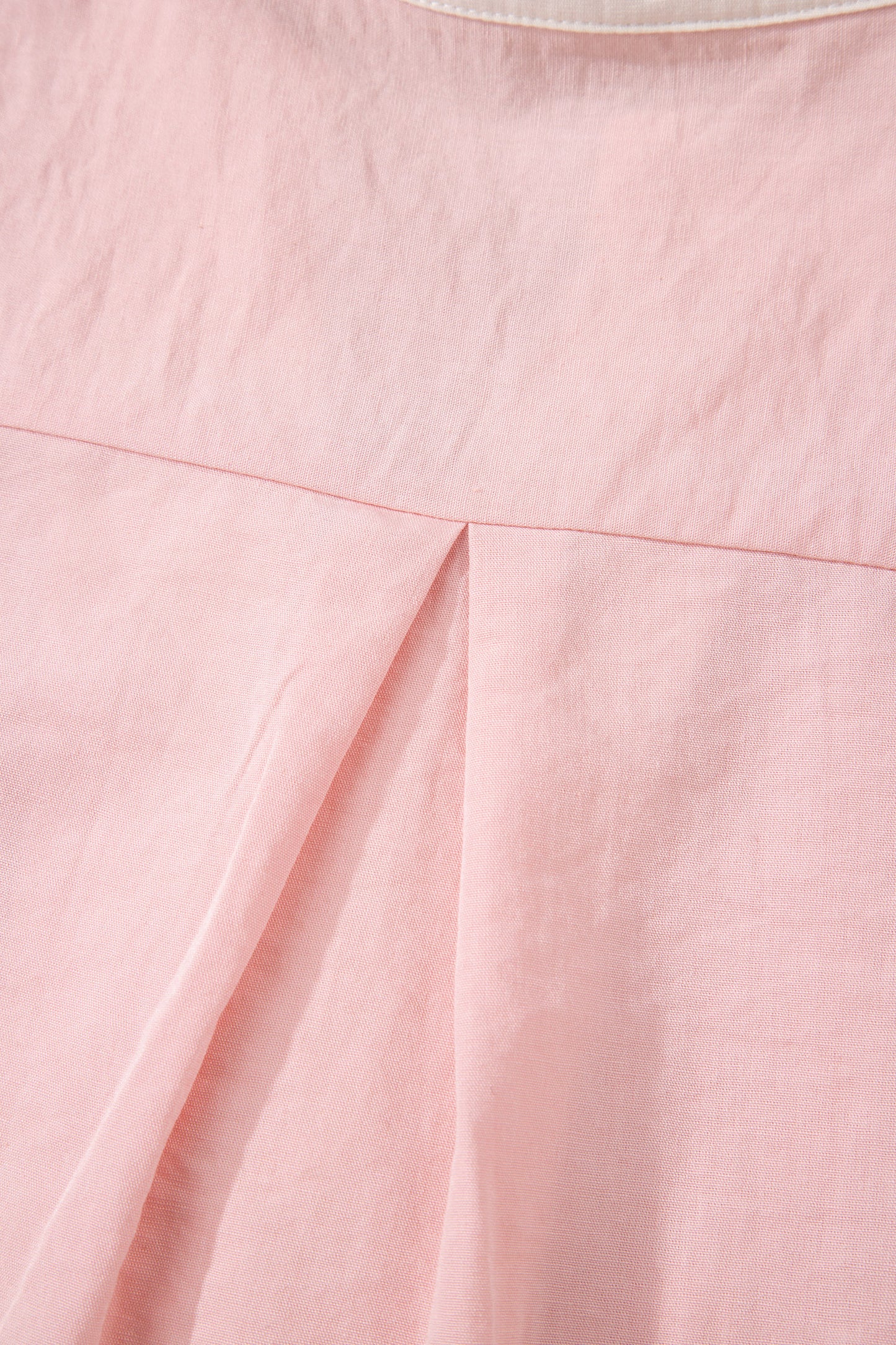 Canton Scallop Color Block Trim Puff Sleeve Mini Dress