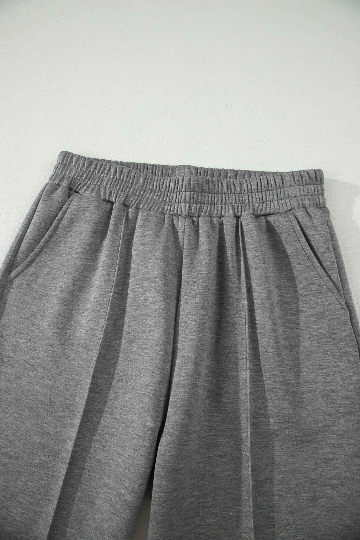 Gray Half Zip Polo Tee Casual Pant Set