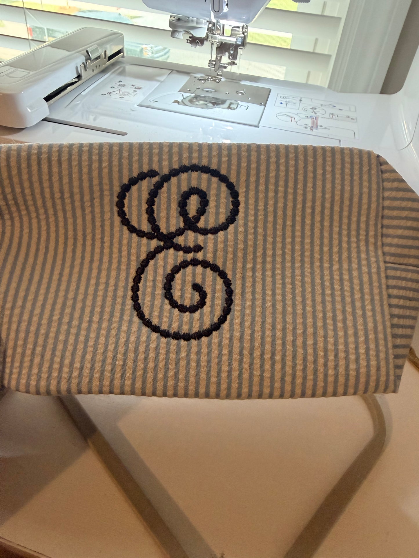 Personalized Seersucker Travel Bag
