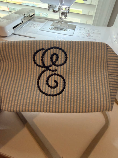 Personalized Seersucker Travel Bag