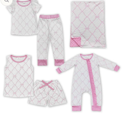 Bamboo Coquette Bow Collection Pajama Sets