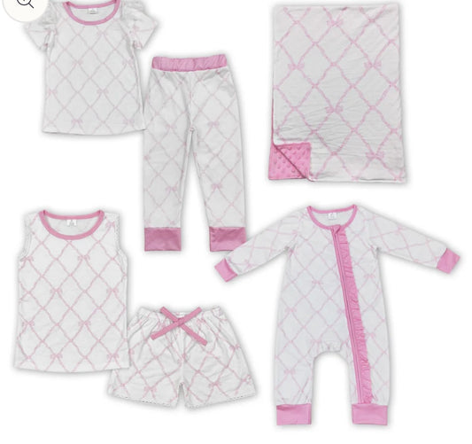 Bamboo Coquette Bow Collection Pajama Sets