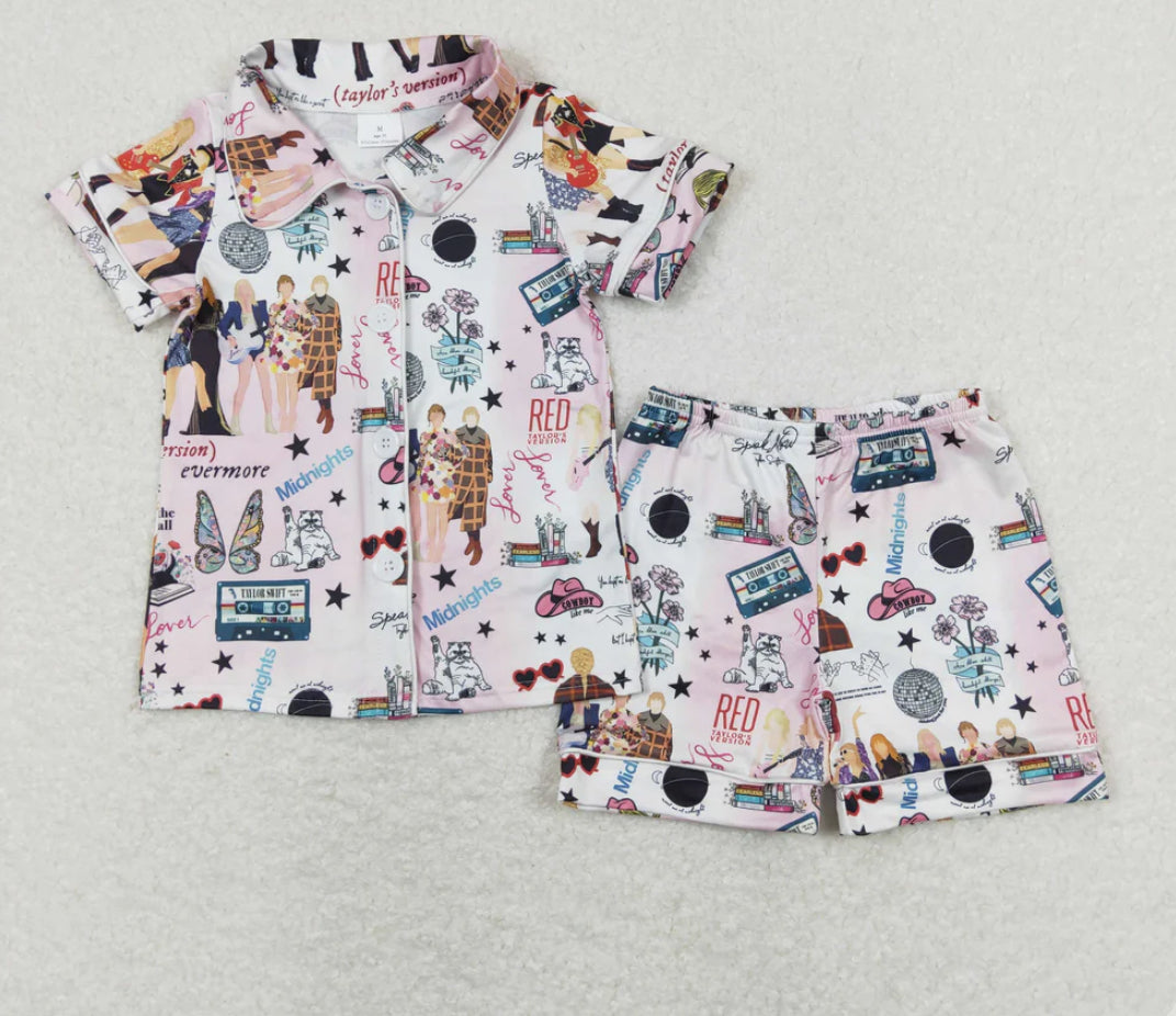 Tay Pajama Sets- Kids- BEST SELLER- White/Pink