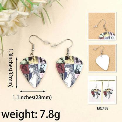 Guitar Pick Dangle Earrings