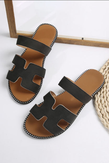 H Band Strap Sandals