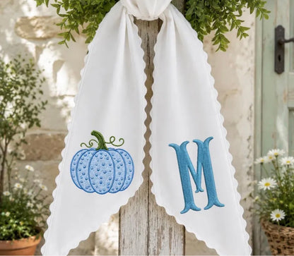 Custom Embroidered Wreath Sash