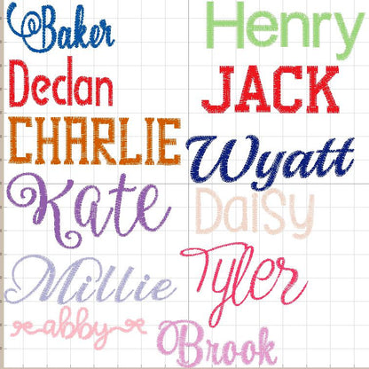 Embroidered Name T-Shirts