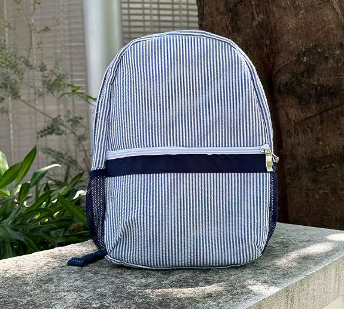 Seersucker Toddler Backpack