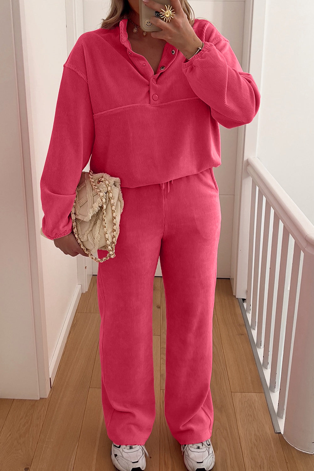 Peach Blossom Corduroy Set