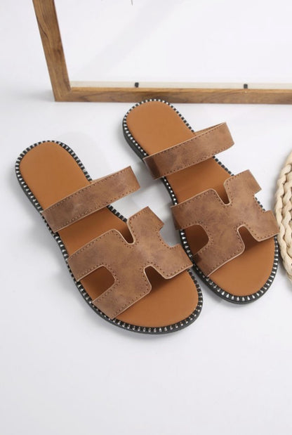 H Band Strap Sandals