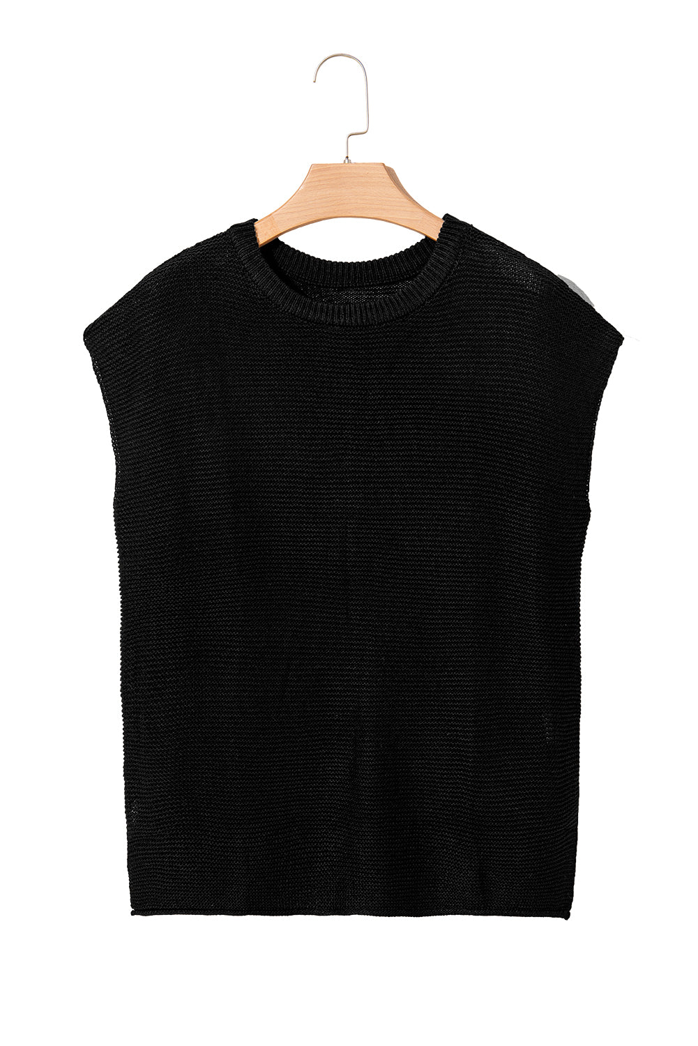 Jet Stream Solid Color Side Slits Sweater Tee