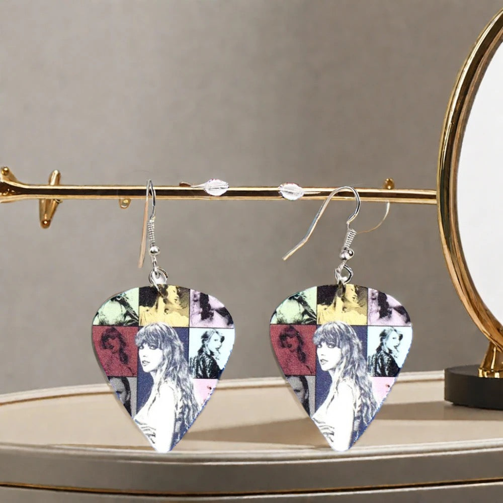 Guitar Pick Dangle Earrings