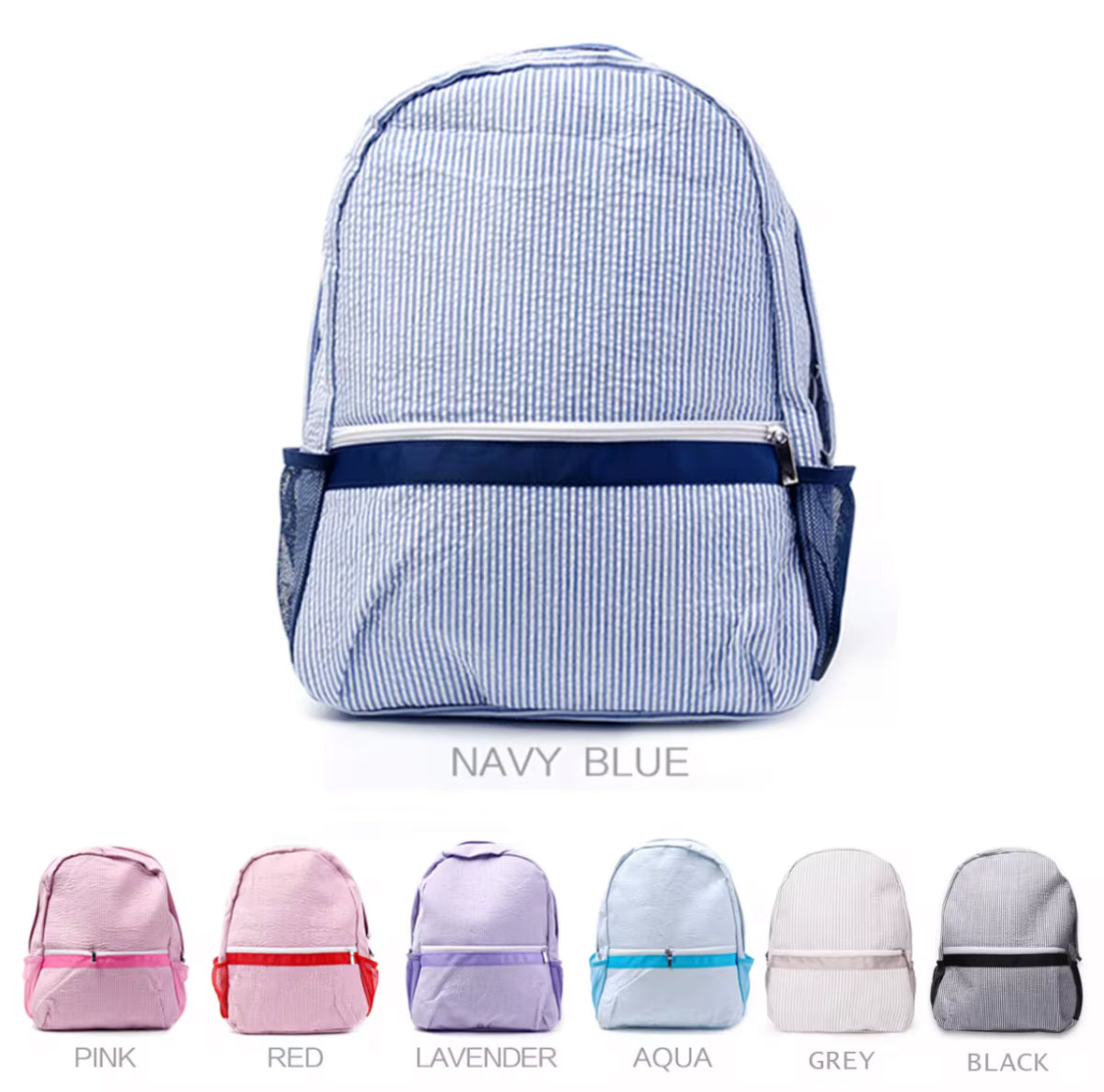Seersucker Toddler Backpack