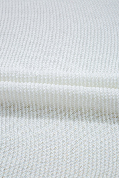 Jet Stream Solid Color Side Slits Sweater Tee