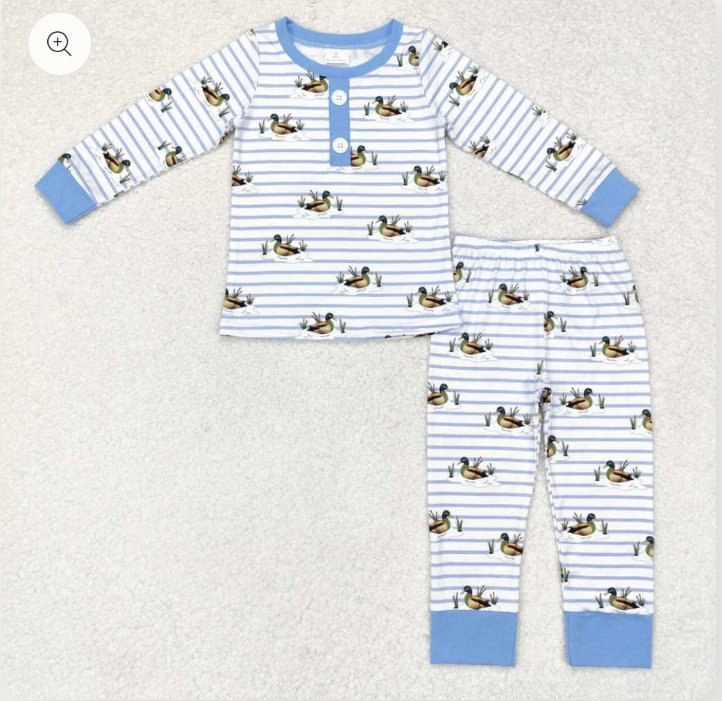 Striped Mallard Pajama Set