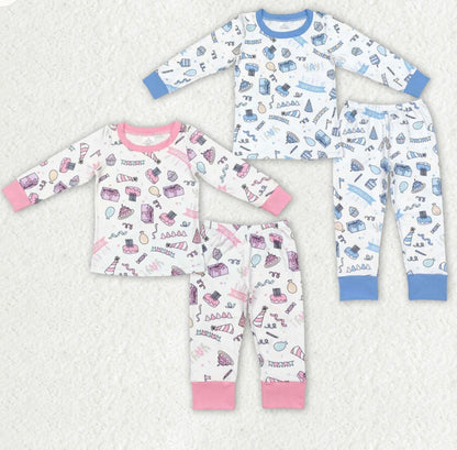 BIRTHDAY Long Sleeve Pajama Pant Sets- 2 Options