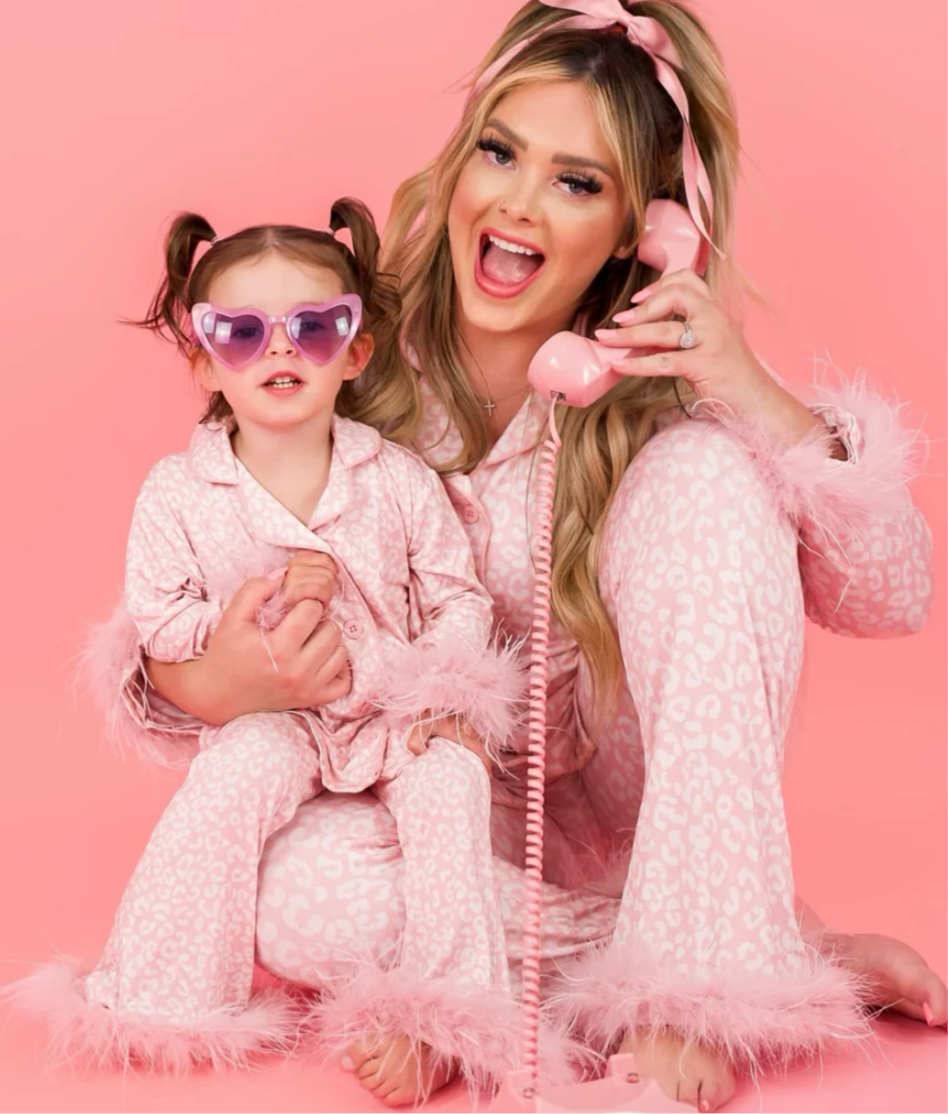 Mommy & Me Matching Leopard Pajama Sets- Adult