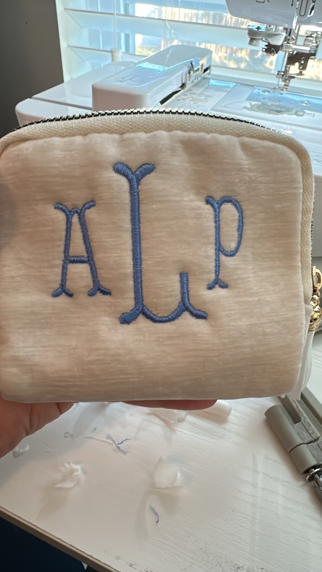 Personalized Seersucker Travel Bag