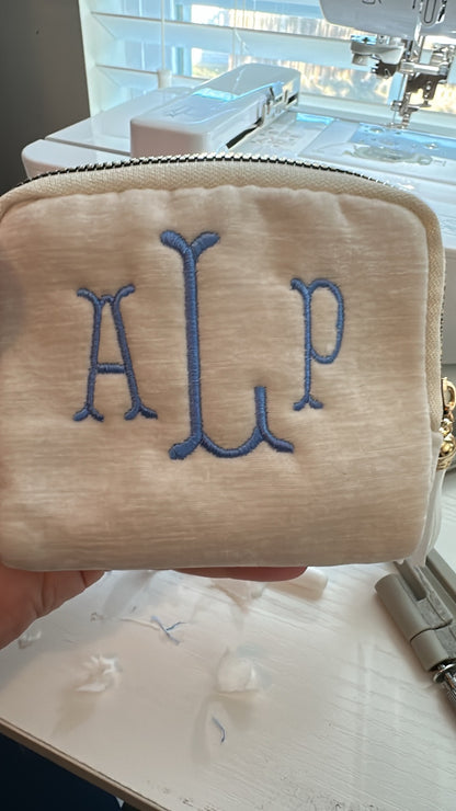 Personalized Seersucker Travel Bag