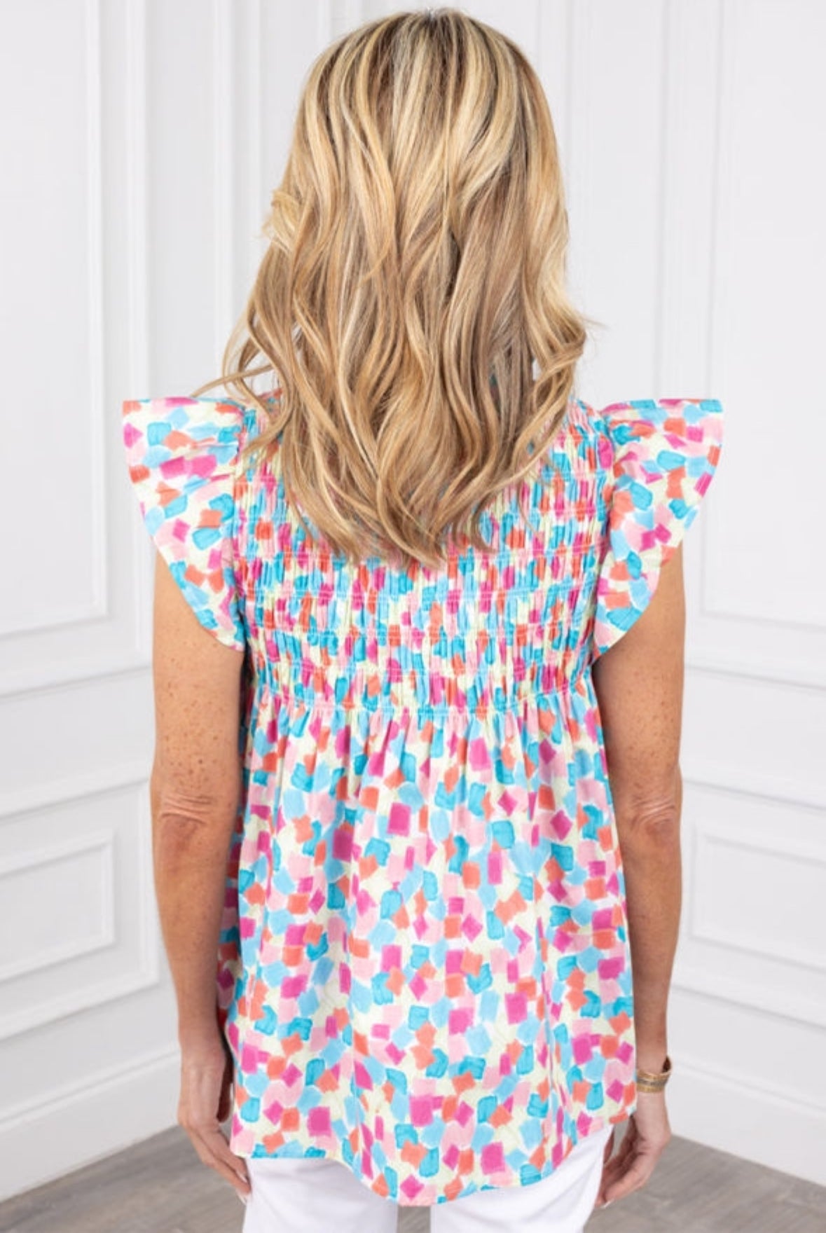 Smocked Ruffle Blouse