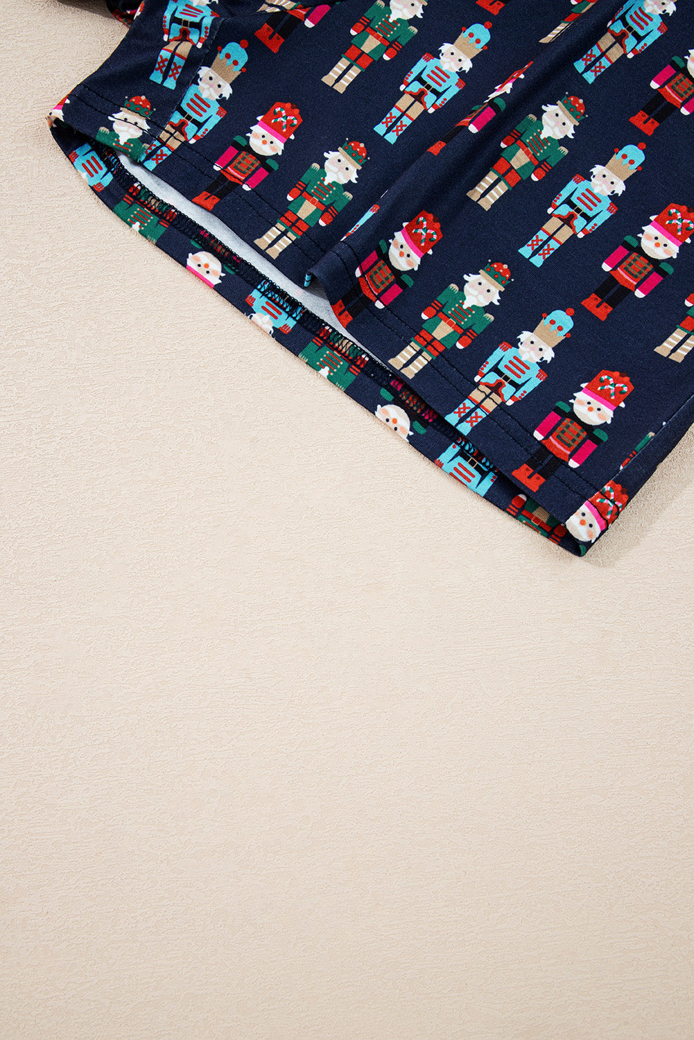 Pink Mama Claus Plaid Letter Tee Nutcracker Shorts 2pcs Lounge Set