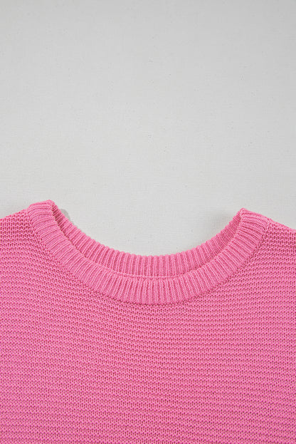 Jet Stream Solid Color Side Slits Sweater Tee